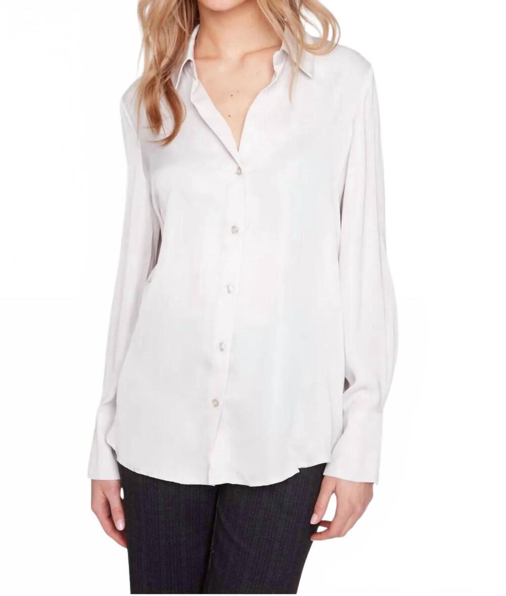 NEW RENUAR women's woven blouse in oyster
